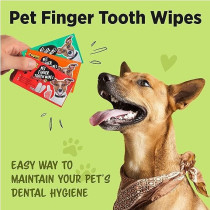 Puppy Crush Pet Finger Tooth Wipes Mint, 50Pcs