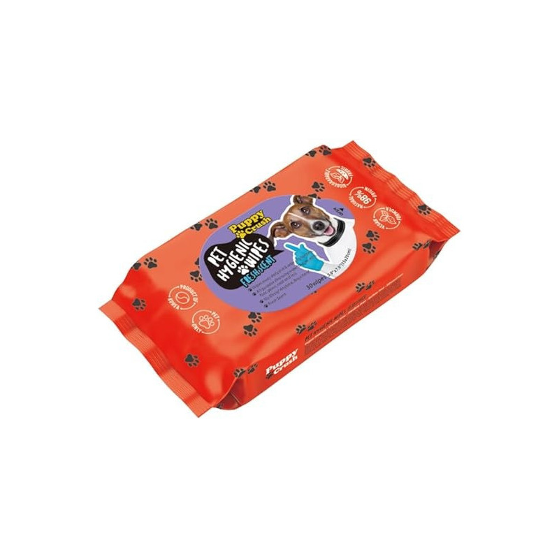 Puppy Crush Pet Hygienic Wipes Fresh Scent, 30Sheets