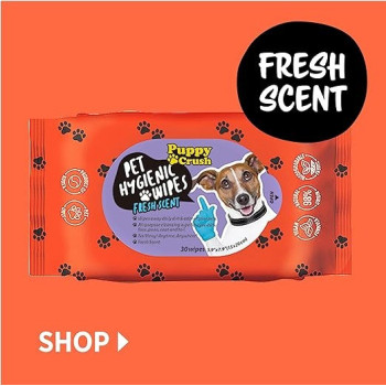 Puppy Crush Pet Hygienic Wipes Fresh Scent, 30Sheets