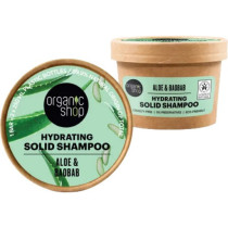 Organic Shop Solid Bars Hydrating Solid Shampoo, Aloe And Baobab, 60 G