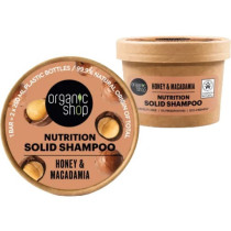 Organic Shop Solid Bars Nutrition Solid Shampoo, Honey And Macadamia, 60 G