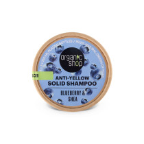 Organic Shop Solid Bars Anti-Yellow Solid Shampoo, Blueberry And Shea, 60 G