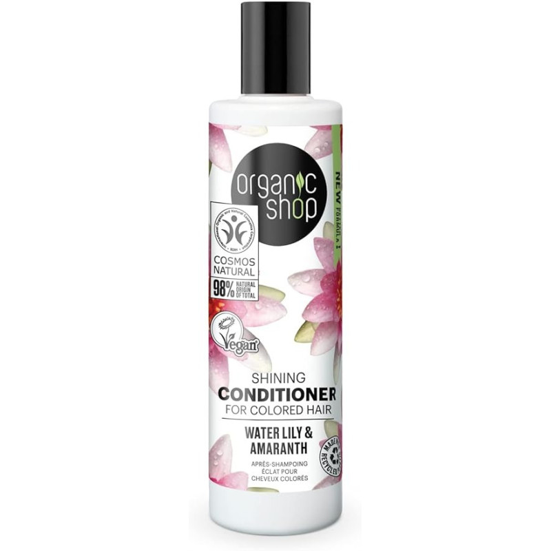 Organic Shop Shining Conditioner For Colored Hair Water Lily And Amaranth, 280 Ml