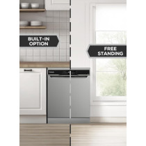 Bompani 15 Place Setting Dishwasher, Premium Inox Finish, Turbo Fan, 8 Programs, LED Display, Overflow Protection, BO5021ST, Silver, 1 Year Warranty