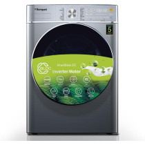 Bompani Washer Dryer 9/6 Kg, Fully Automatic Front Load Combo Wash And Dry, 9 Kg Wash And 6 Kg Dry, 1400 RPM, 16 Wash Programs, Quick Wash In 15min And 4 Drying Programs, BI1070SSN, Silver, 1 Year Warranty