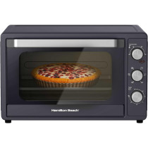 Hamilton Beach 55L 2200W Convection Toaster Oven With Rotisserie Grill, Double Walled Glass, Oyster Grey Colour, 6 Accessories, 6 Functions, Max 230 C Temp And 60 mins Timer, CTGL55-ME, 1 Year Warranty