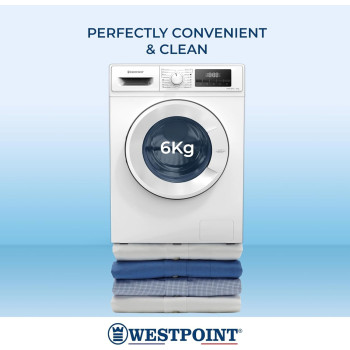 Westpoint 6Kg Front Load Washing Machine, 1000 RPM With 16 Washing Programs And Quick Wash In 15 Minutes, White, WMT-61022, New Edition, 1 Year Warranty