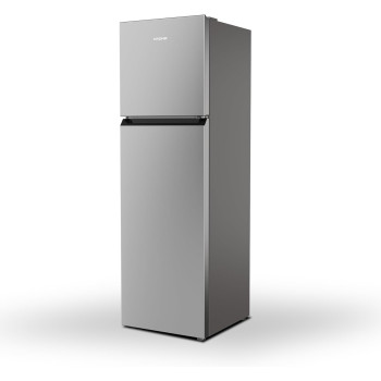Krome 370L Gross, Top Mount Double Door Refrigerator, Automatic Defrost Freezer, A Plus Energy Efficiency, Big Capacity Fridge, Quick Cooling, Silver, KR-REF370T, 1 Year Warranty