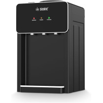 Sure Oudis B1 Table Top Water Dispenser, Triple Faucets With Temperature Mode, LED Indicators, Stainless Steel Tank, Low Energy Consumption, Highly Efficient Compressor, Black, 1 Year Warranty