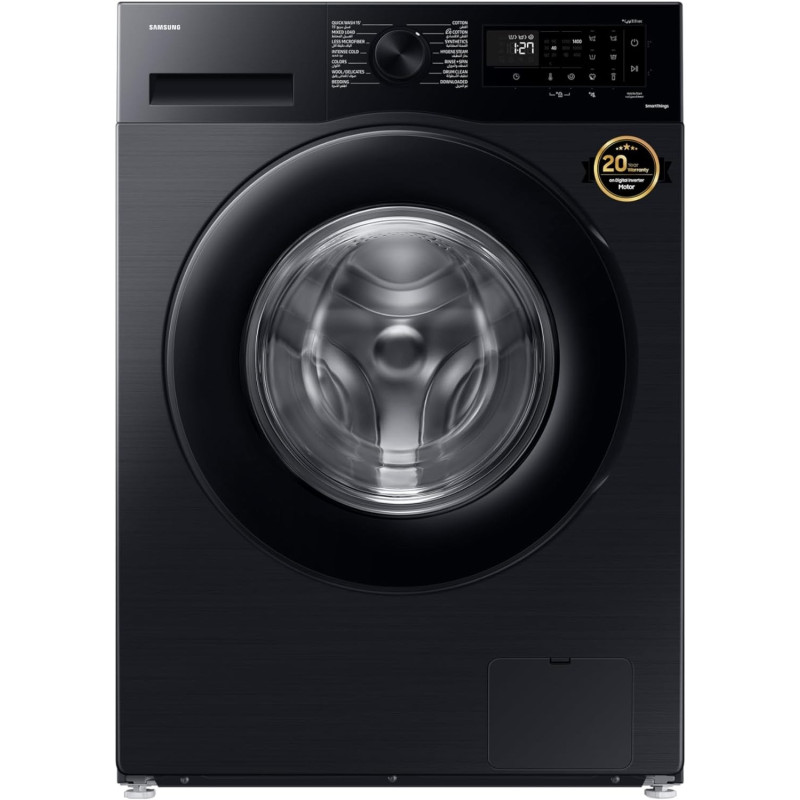 Samsung 9 Kg Front Load Washing Machine, WW90CGC04DABGU, Eco Bubble And Hygiene Steam, Black, 1 Year Warranty