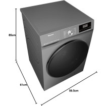 Hisense 10 Kg Front Load Washing Machine With Inverter Motor, Smart Wifi Connectivity, 1400 RPM, Titanium Grey, WFQA1014EVJMWT, 1 Year Warranty