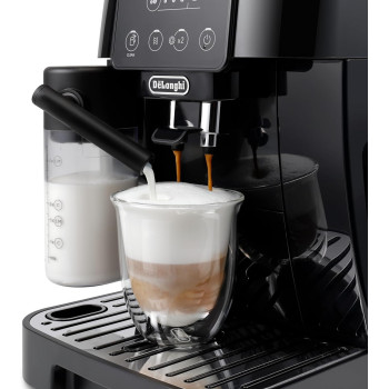 De Longhi Magnifica Start ECAM220.60.B Fully Automatic Bean To Cup Coffee Machine, 4 One Touch Recipes, Auto Milk, Soft Touch Control Panel, 1450W, Black, 1 Year Warranty