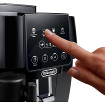 De Longhi Magnifica Start ECAM220.60.B Fully Automatic Bean To Cup Coffee Machine, 4 One Touch Recipes, Auto Milk, Soft Touch Control Panel, 1450W, Black, 1 Year Warranty