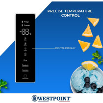 Westpoint 610 Liters Gross Side By Side 2 Door Refrigerator, No Frost, Inverter Compressor, Digital Controls With Temperature Display, Energy Efficient, Stainless Steel, WSTW-5423EDI, 1 Year Warranty