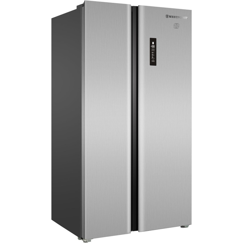 Westpoint 610 Liters Gross Side By Side 2 Door Refrigerator, No Frost, Inverter Compressor, Digital Controls With Temperature Display, Energy Efficient, Stainless Steel, WSTW-5423EDI, 1 Year Warranty