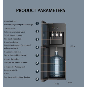 Beaphie Water Dispenser Bottom Loading, Coldwater 6-8 C, 3 Temperature Compressor Refrigeration Hot And Normal Temperature, Holds 3 Abd 5 Gallon Bottles, Stainless Steel Water Cooler For Home Office Dorm, 1 Year Warranty