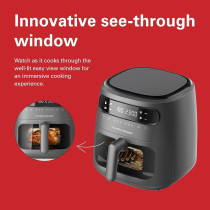Hamilton Beach Digital Air Fryer View 8L, Large Viewing Window, 8 Presets With Dehydrate And Defrost, 1750W, Matte Grey Colour, AFOGV8-ME, 1 Year Warranty