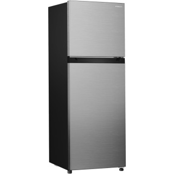 Hitachi 330L Gross, Net 240L, Top Mount Double Door Refrigerator, No Frost Fridge Freezer, High Power, Tempered Glass Shelves, Brilliant Silver, HRTN5255MFXAE, 1 Year Warranty