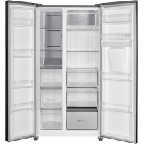 Super General 880 Liters Gross Side By Side Refrigerator, Freezer, No Frost, LED Light, Inox, SGR-880SBS, Silver, 1 Year Warranty