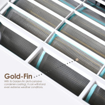 Super General 1.5 Ton Split Air Conditioner, 18000 BTU, Rotary Compressor, Auto Restart, Gold Fin, 4 Way Swing, SGS-195-AE, 115.5 x 41.5 x 31.5 cm, White, 1 Year Warranty