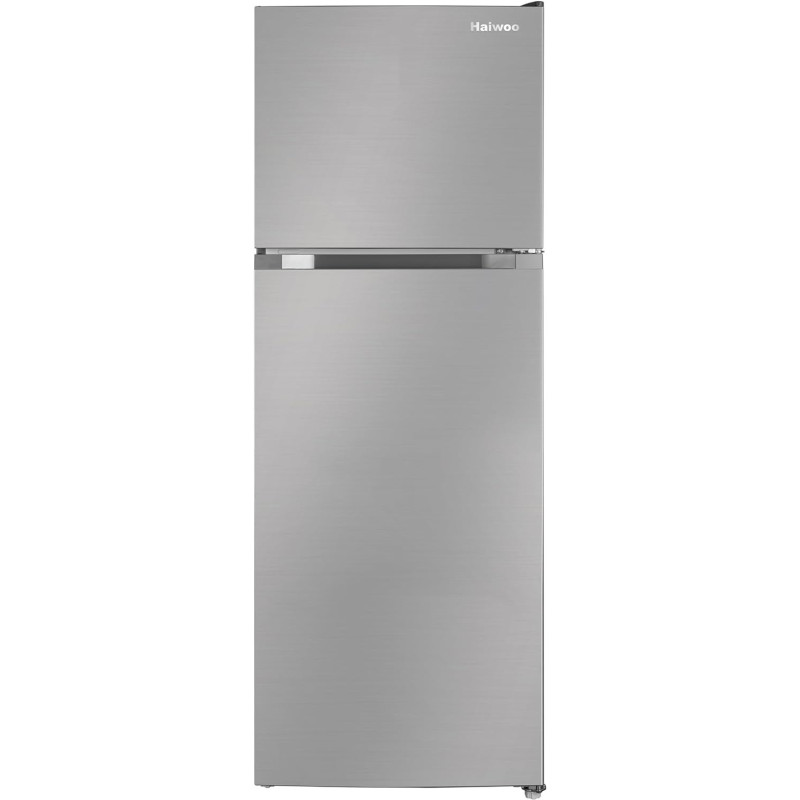 Haiwoo 455Liters Double Door Top Mount Refrigerator, Multi Air Flow No Frost Fridge And Freezer With And Interior LED Light And HRT455FCS, Titanium Silver, 1 Year Warranty