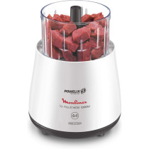 Moulinex Vegetable Chopper, 4 In 1 La Moulinette Chopper, 1000W, 500 ml, White, DPA144, 1 Year Warranty