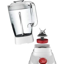 Moulinex Blender, Super Blender 2 L Blender Smoothie Maker, Mixer, 700 W, 2 Attachments, White/Black, LM207128, 1 Year Warranty