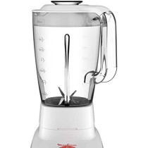 Moulinex Blender, Super Blender 2 L Blender Smoothie Maker, Mixer, 700 W, 2 Attachments, White/Black, LM207128, 1 Year Warranty