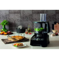 Moulinex Food Processor, Double Force 3L Food Processor, 1000 W, 8 Attachments, Black, 3 L Bowl Capacity And A 2 L Blender, FP821827, 1 Year Warranty