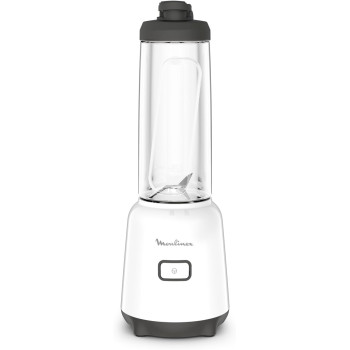 Moulinex Mix And Move Mini Blender Mixer, 2 To Go Bottles In Premium Tritan, Space Saving Compact Design, Easy Cleaning Removable Blades, 300 W, Easy And Ergonomic Single Button Control, LM15F127, 1 Year Warranty