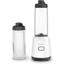 Moulinex Mix And Move Mini Blender Mixer, 2 To Go Bottles In Premium Tritan, Space Saving Compact Design, Easy Cleaning Removable Blades, 300 W, Easy And Ergonomic Single Button Control, LM15F127, 1 Year Warranty