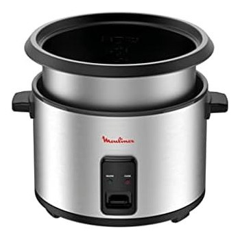 Moulinex Rice Cooker, Easyrice 1.8 L Rice Maker, 700 W, Silver And Black, MK123D27, 1 Year Warranty