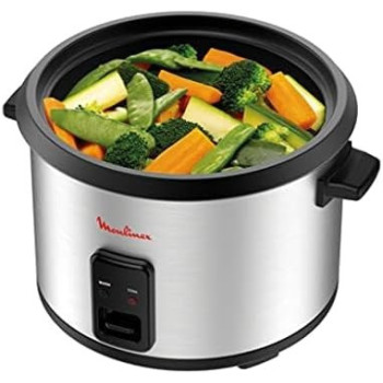Moulinex Rice Cooker, Easyrice 1.8 L Rice Maker, 700 W, Silver And Black, MK123D27, 1 Year Warranty