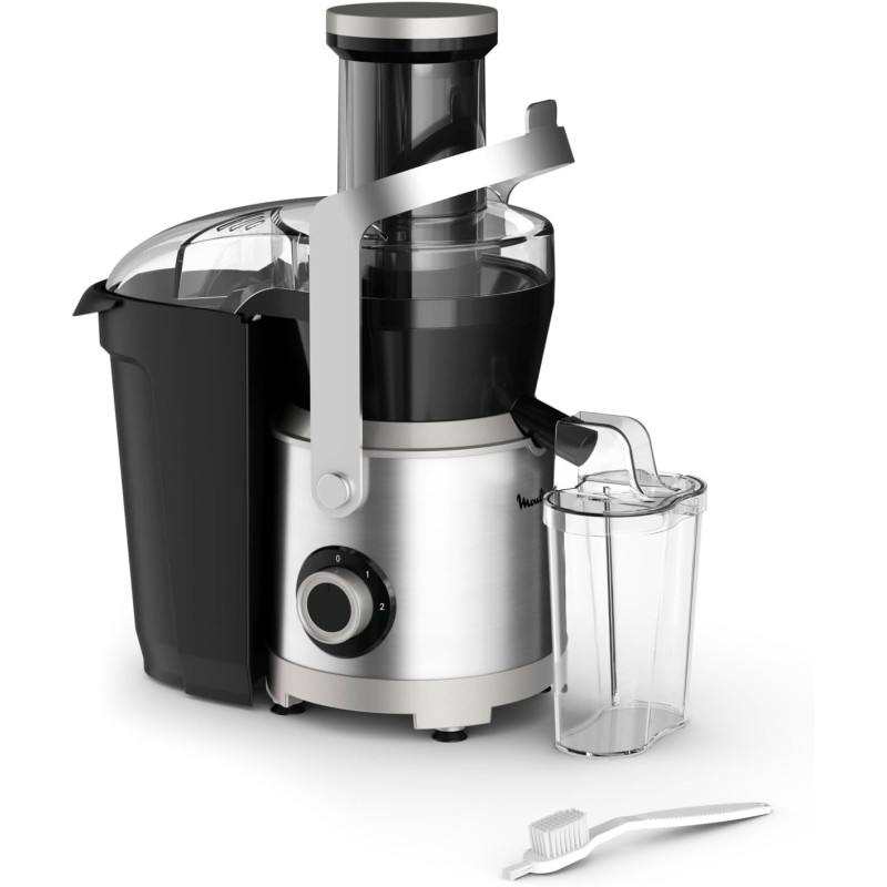 Moulinex Juicer, Nutri XXL Easy To Use Juice Extractor, XXL Feeding Tube, Full Fruit Insertion, Drip Stop Protection, 2 Speeds, 2.2 L Pulp Container, 0.8 L Juice Container, JU660D27