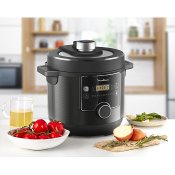 Moulinex Electrical Pressure Cooker, Turbo Cuisine Electric Cooker, 7.6 Litre, 1200 Watts, Black, CE777827, 1 Year Warranty