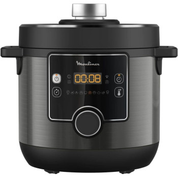 Moulinex Electrical Pressure Cooker, Turbo Cuisine Electric Cooker, 7.6 Litre, 1200 Watts, Black, CE777827, 1 Year Warranty