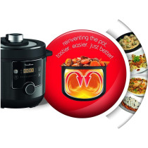 Moulinex Electrical Pressure Cooker, Turbo Cuisine Electric Cooker, 7.6 Litre, 1200 Watts, Black, CE777827, 1 Year Warranty