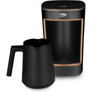 Beko Turkish Coffee Machine, 580 Watts, 5 Cup Capacity, One Touch Control, Foamy Turkish Coffee, Audio Warning System, Cook Sense 2 Technology, TKM2341BC, Black And Copper, 1 Year Warranty