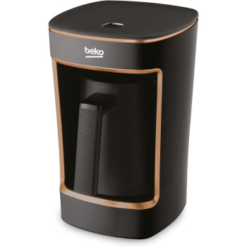 Beko Turkish Coffee Machine, 580 Watts, 5 Cup Capacity, One Touch Control, Foamy Turkish Coffee, Audio Warning System, Cook Sense 2 Technology, TKM2341BC, Black And Copper, 1 Year Warranty