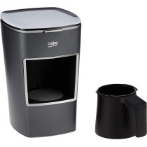 Beko Turkish Coffee Machine Mini, 670 Watts, 1 Pot, 3 Cups Max, One Touch, Anti Spill, Grey, BKK2300, 1 Year Warranty