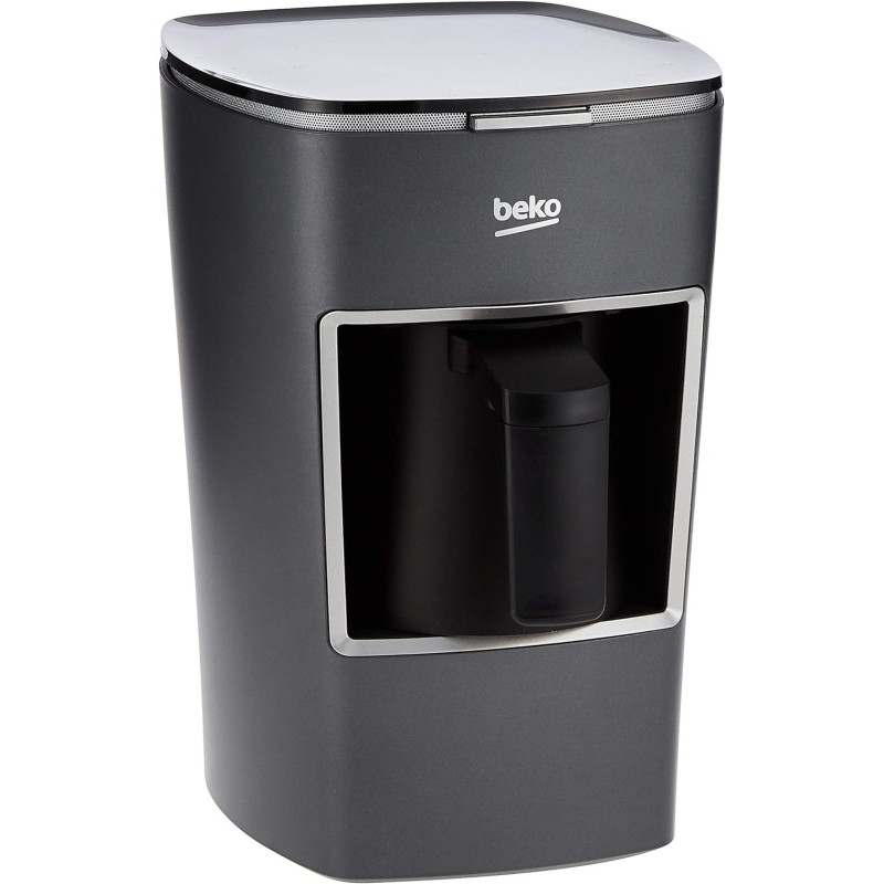 Beko Turkish Coffee Machine Mini, 670 Watts, 1 Pot, 3 Cups Max, One Touch, Anti Spill, Grey, BKK2300, 1 Year Warranty