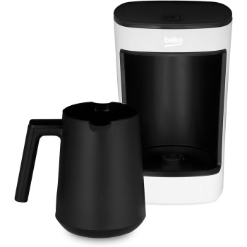 Beko Turkish Coffee Machine TKM2341W, 5 Cup Capacity, 580 Watts, Anti Spill Technology, Audio Warning, One Touch Control, Cook Sense 2, Delicious And Foamy Turkish Coffee, White, 1 Year Warranty
