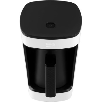 Beko Turkish Coffee Machine TKM2341W, 5 Cup Capacity, 580 Watts, Anti Spill Technology, Audio Warning, One Touch Control, Cook Sense 2, Delicious And Foamy Turkish Coffee, White, 1 Year Warranty