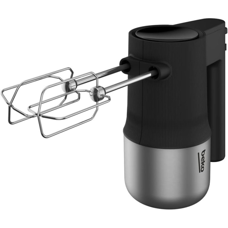 Beko HMM 81504 BX Hand Mixer, 500 Watts, Inox Housing, 4 Speed Settings, Turbo Function, Eject Button, Stainless Steel Beaters, 1 Year Warranty