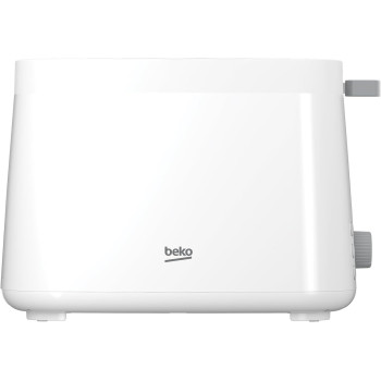 Beko TAM4220W Toaster, 800W, 2 Slice Capacity, High Lift Function, Retractable Crumb Tray, 6 Browning Levels, Defrost Function, Reheating Function, Creamy White, 1 Year Warranty