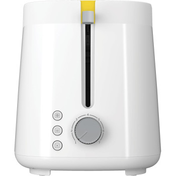 Beko TAM4220W Toaster, 800W, 2 Slice Capacity, High Lift Function, Retractable Crumb Tray, 6 Browning Levels, Defrost Function, Reheating Function, Creamy White, 1 Year Warranty