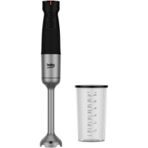 Beko Hand Blender Hba 81762 bx, 750 W Motor Power, Variable Speed Setting, Turbo Function, Stainless Steel Chopping Blades, Glass Chopper Bowl 1L, Double Beater, Stainless Steel, 1 Year Warranty
