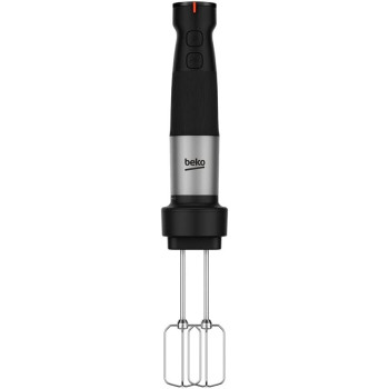 Beko Hand Blender Hba 81762 bx, 750 W Motor Power, Variable Speed Setting, Turbo Function, Stainless Steel Chopping Blades, Glass Chopper Bowl 1L, Double Beater, Stainless Steel, 1 Year Warranty