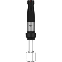 Beko Hand Blender Hba 81762 bx, 750 W Motor Power, Variable Speed Setting, Turbo Function, Stainless Steel Chopping Blades, Glass Chopper Bowl 1L, Double Beater, Stainless Steel, 1 Year Warranty
