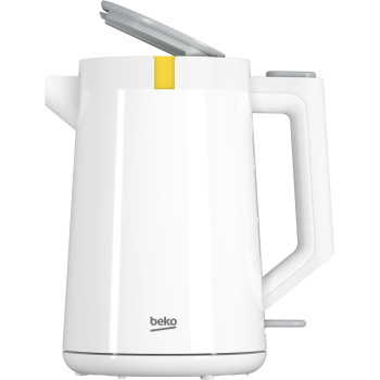 Beko Electric Kettle 1.7L, 2200W, LED Warning, Heat Storage Function, Dry Boil Protection, 360 Degree Rotating Base, Wireless Use, Auto Shut Off, White, WKM4215W, 1 Year Warranty